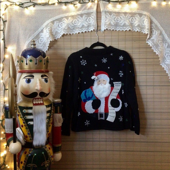 🎄Santa on the roof on a cardigan front & back! - Picture 14 of 15